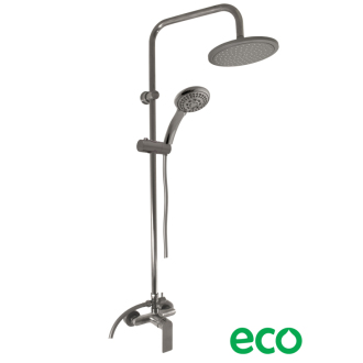 NIL Batéria sprchová s ručnou sprchou - rozteč 150mm metal grey-kefovaná NL182.5/7-1MGK