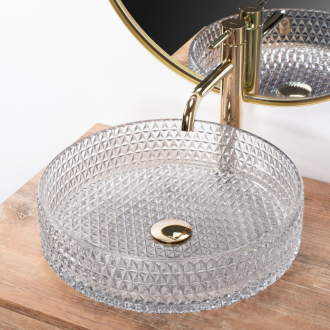 REA Cristal Transparent umývadlo na dosku REA-U0284