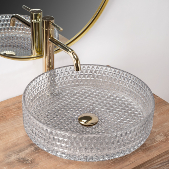 REA Cristal Transparent umývadlo na dosku REA-U0284
