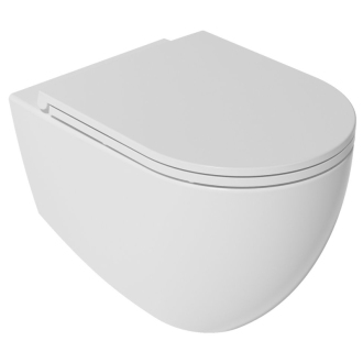 INFINITY závesná WC misa, Rimless, 36,5x53cm, biela