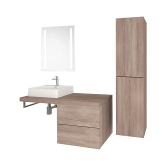 Mereo Umývadlo na dosku aj zavesenie s prepadom, 500x420x120 mm, keramické UC504212
