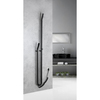 DUOPASSO elektrický sušiak uterákov s časovačom, 122x1700mm, 45 W, čierna mat ER330