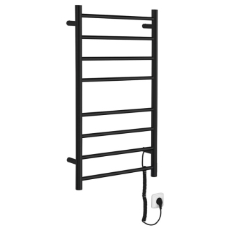 REDONDO elektrický sušiak uterákov, okrúhly, 500x900 mm, 75 W, čierna mat ER220BV
