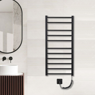CERANO Elektrický sušiak uterákov Domenico čierna matná 1160x550 mm LIV-ER-11-55