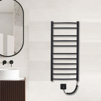 CERANO Elektrický sušiak uterákov Luca čierna matná 1160x550 mm LIV-EG-11-55