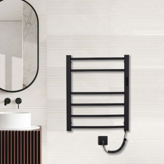 CERANO Elektrický sušiak uterákov Luca, s displejom čierna matná 660x550 mm LIV-EG-6-55