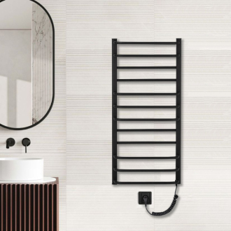 CERANO Elektrický sušiak uterákov Ricardo čierna matná 1160x550 mm LIV-B-ED-12-55-X