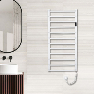 CERANO Elektrický sušiak uterákov Ricardo, s displejom biela lesklá 1160x550mm LIV-W-ED-12-55