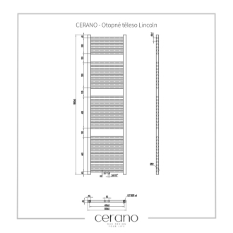 CERANO Vykurovacie teleso Lincoln kombinovaný D5 559W biela matná 1800x500 mm CER-429586