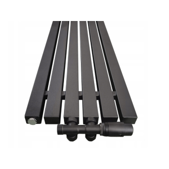 CERANO Vykurovacie teleso Pyricus kombinované D5 721W čierna matná 1800x290 mm CER-18029B