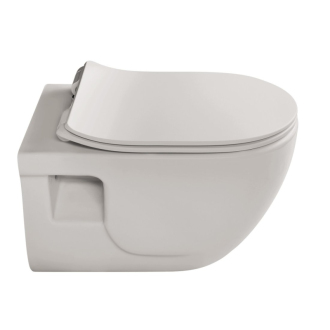 BRILLA závesná WC misa, Rimless, 36,5x53cm, latte mat
