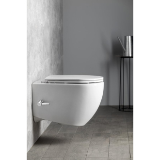 INFINITY CLEANWASH závesná WC misa Rimless, batéria a bidet. spŕška, biela 10NFS1005I