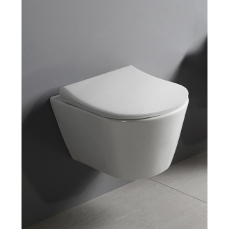 AVVA SHORT závesná WC misa, Rimless, 35,5x49cm, biela 200114