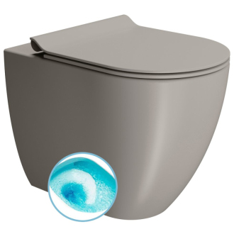 PURA WC misa stojaca, Swirlflush, 36x55cm, spodný/zadný odpad, tortora dual-mat 880305