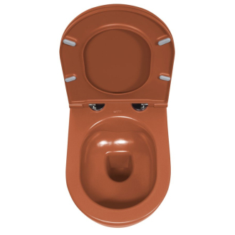 INFINITY závesná WC misa, Rimless, 36,5x53cm, terracotta 10NF02004-2U