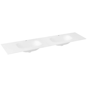 TREOS dvojumývadlo 151,6x51,3 cm, rockstone, biela mat TS152-0101