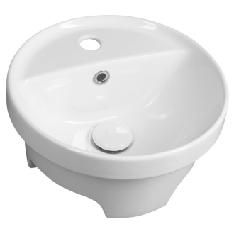 YUVA keramické umývadlo zápustné, ? 38cm, biela TU0652