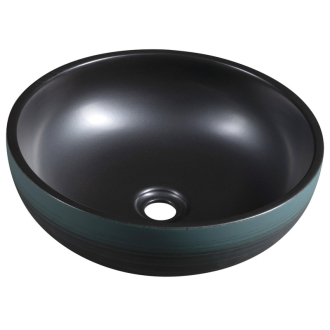 PRIORI keramické umývadlo na dosku, ? 41cm, čierna/zelená PI039