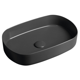 INFINITY OVAL keramické umývadlo na dosku, 55x36cm, antracit 10NF65055-2C