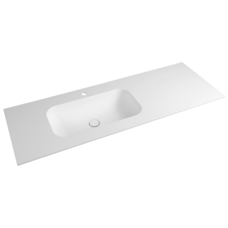 TREOS umývadlo 146,6x51,3 cm, rockstone, ľavé, biela mat TS147-0101-L