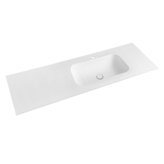 TREOS umývadlo 146,6x51,3 cm, rockstone, pravé, biela mat TS147-0101-R
