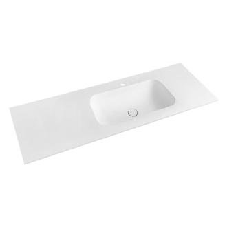 TREOS umývadlo 131,6x51,3 cm, rockstone, pravé, biela mat TS132-0101-R