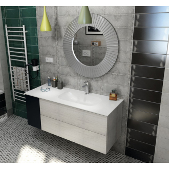 TREOS umývadlo 131,6x51,3 cm, rockstone, pravé, biela mat TS132-0101-R