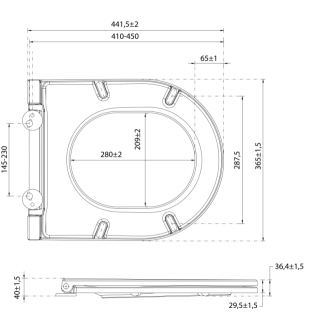 INFINITY WC sedadlo, SLIM, odnímateľné, Soft Close, zelená mint 40KF0542I-S