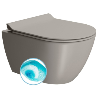 PURA závesná WC misa, Swirlflush, 36x50cm, tortora dual-mat 881605