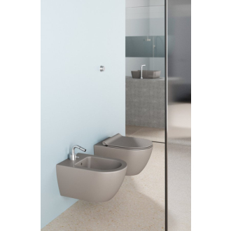 PURA závesná WC misa, Swirlflush, 36x50cm, tortora dual-mat 881605