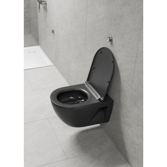 PURA ECO závesná WC misa, Swirlflush, 36x55cm, čierna dual-mat 880726