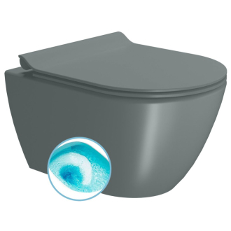 PURA závesná WC misa, Swirlflush, 36x50cm, agáve dual-mat 881604