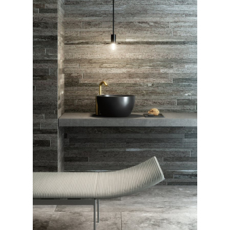 PURA keramické umývadlo na dosku, priemer 42cm, čierna mat 885226