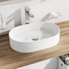 Ravak umývadlo Ceramic 550 O Slim keramické white XJX01155001