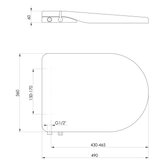 JALTA WC kombi, Rimless, s bidetovým sedadlom CLEAN STAR, spodný/zadný odpad, biela LB402-1