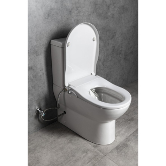 JALTA WC kombi, Rimless, s bidetovým sedadlom CLEAN STAR, spodný/zadný odpad, biela LB402-1