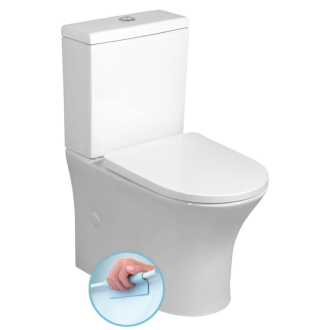 LEON RIMLESS WC kombi misa s nádržkou, spodný/zadný odpad, biela 201.437.4
