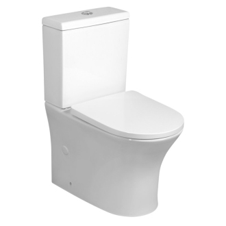 LEON RIMLESS WC kombi misa s nádržkou, spodný/zadný odpad, biela 201.437.4