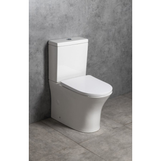 LEON RIMLESS WC kombi misa s nádržkou, spodný/zadný odpad, biela 201.437.4