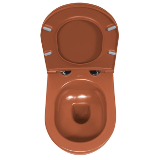 INFINITY závesná WC misa, Rimless, 36,5x53cm, terracotta