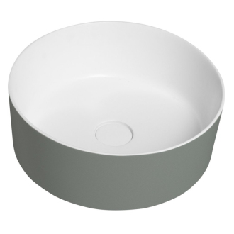 THIN umývadlo na dosku, Rockstone, ? 38 cm, verde/biela mat WN548-44