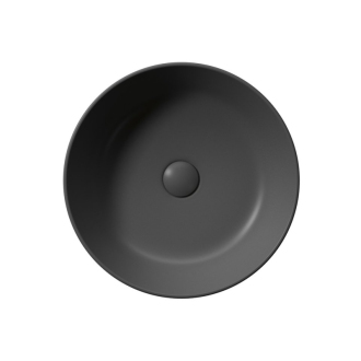 KUBE X keramické umývadlo na dosku, priemer 40cm, čierna mat 942626
