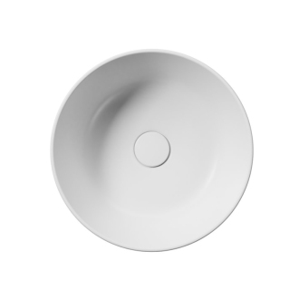 KUBE X keramické umývadlo na dosku, priemer 40cm, biela mat 942609