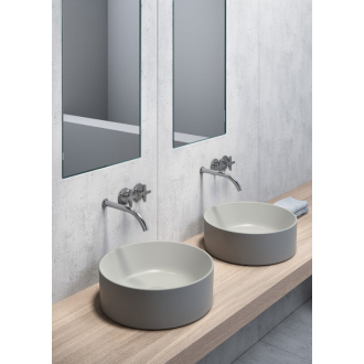 KUBE X keramické umývadlo na dosku, priemer 40cm, cenere mat 942617