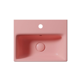 NUBES keramické umývadlo 40x32cm, brúsená spodná hrana, blush mat 96849124