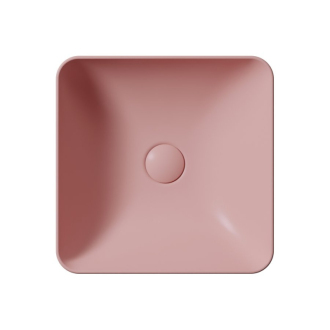 SAND/NUBES keramické umývadlo na dosku 38x38cm, blush mat 903824
