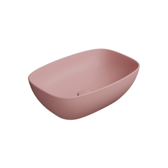 NUBES keramické umývadlo na dosku 50x35cm, blush mat 978424