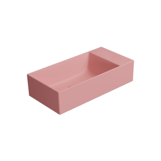KUBE X keramické umývadlo 50x25cm, bez otvoru, pravé/ľavé, blush mat 9486024