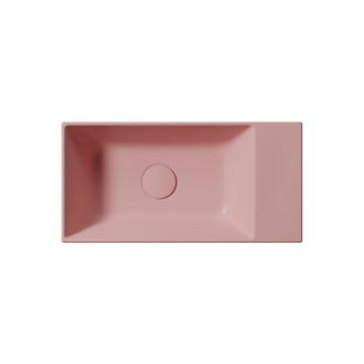 KUBE X keramické umývadlo 50x25cm, bez otvoru, pravé/ľavé, blush mat 9486024