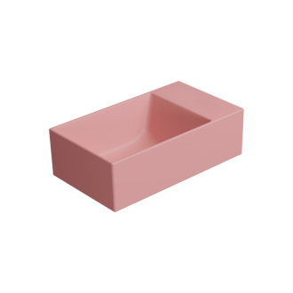 KUBE X keramické umývadlo 40x23cm, bez otvoru, pravé/ľavé, blush mat 9484024